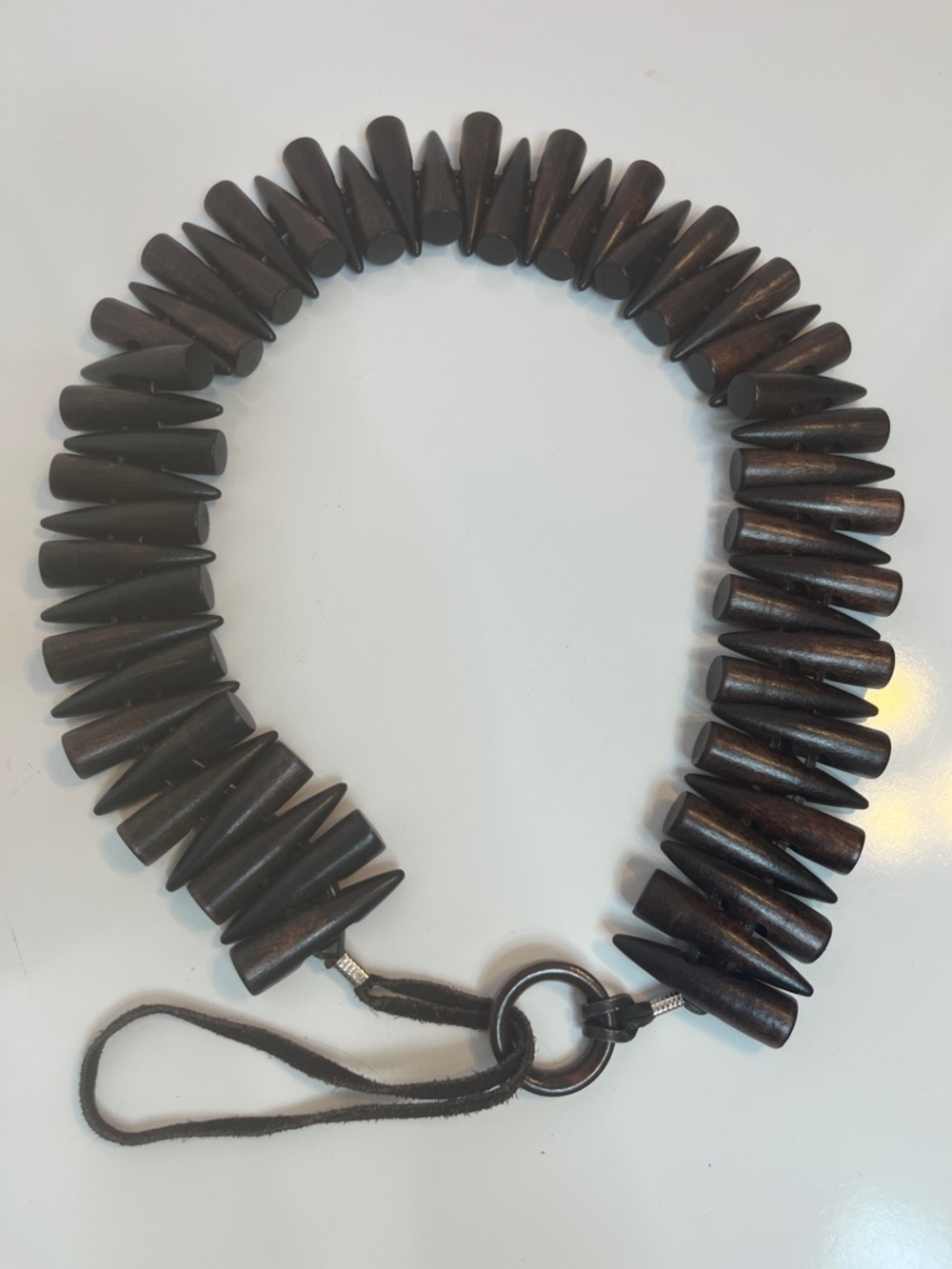 Wood Spike Belt Brown Statement Piece
Nordic Bandolier Witch Belt